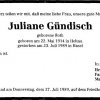 Roth Juliane 1914-1989 Todesanzeige